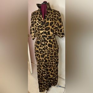 Ladies leopard print jumpsuit
